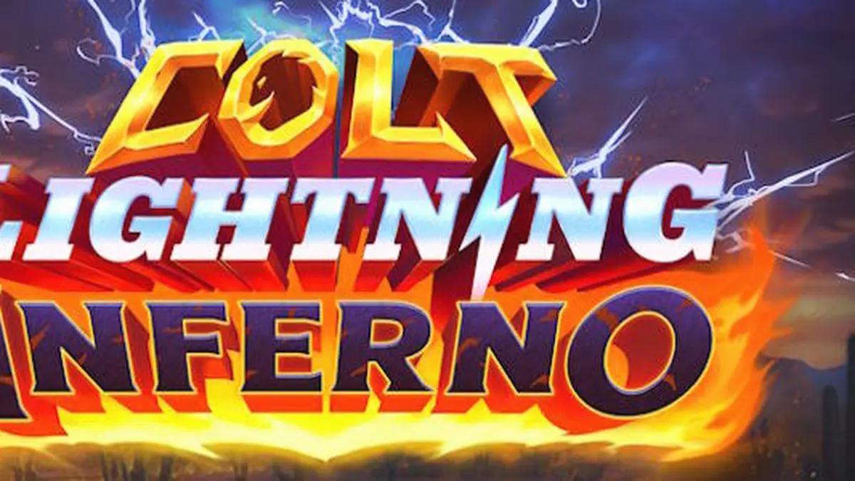 Visual kuda dengan elemen api dan petir dalam permainan slot Colt Lightning Inferno